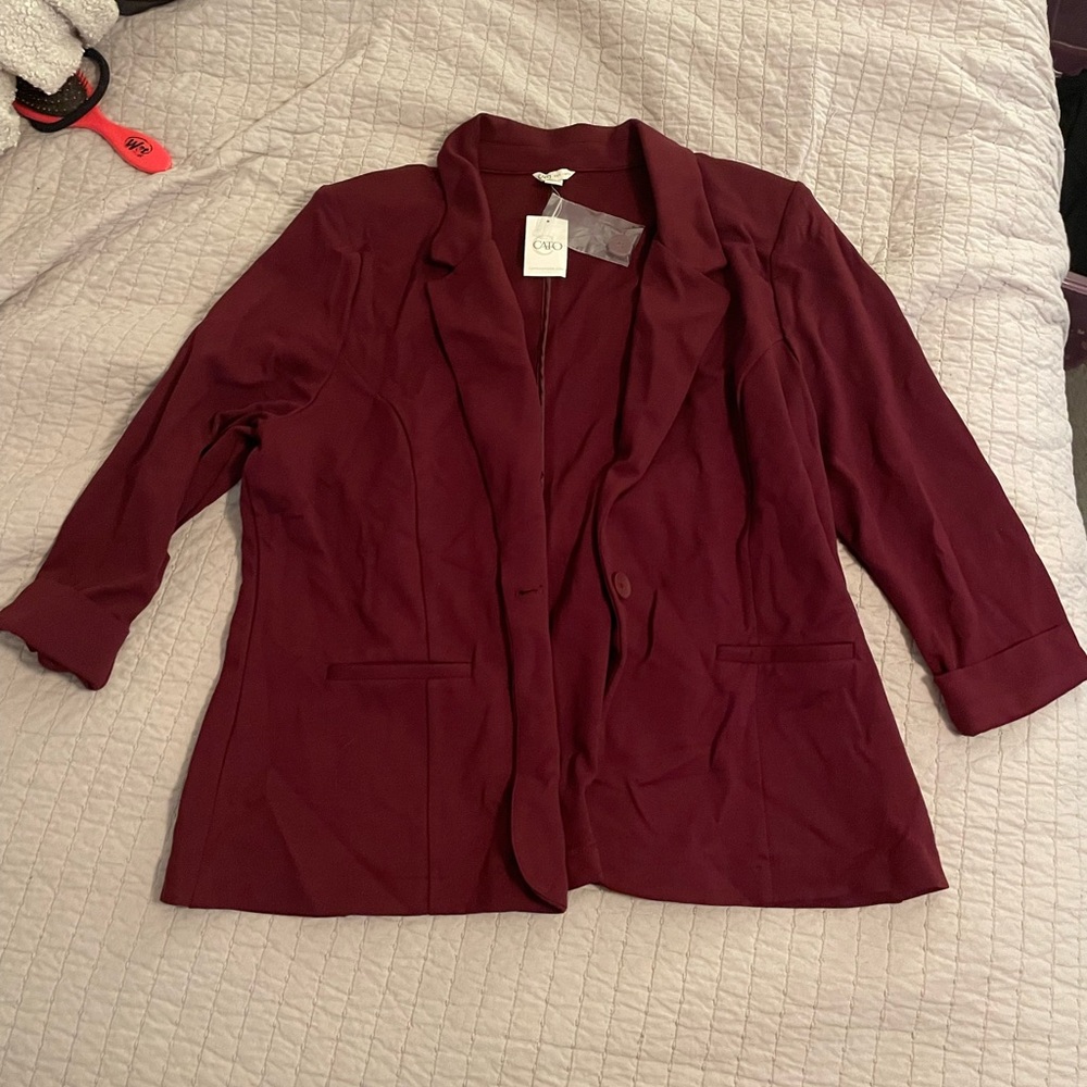 Stretch blazer maroon size XL